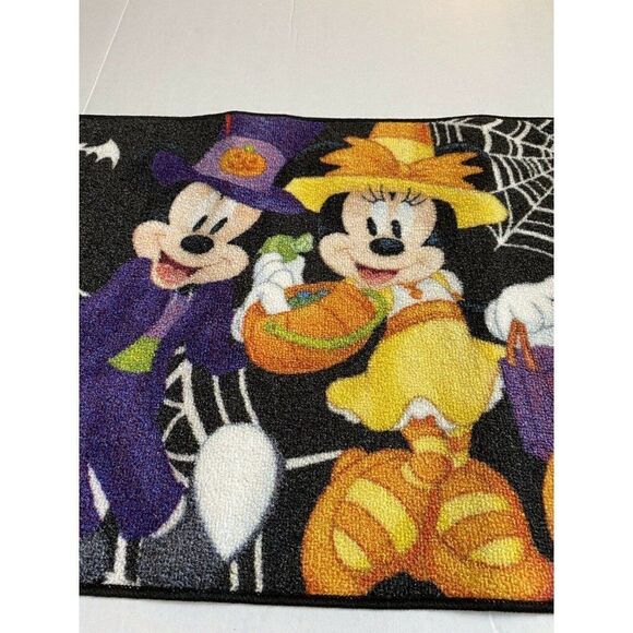 Disney Mickey Minnie Pumpkin Trick Or Treat Rug - Picture 4 of 7